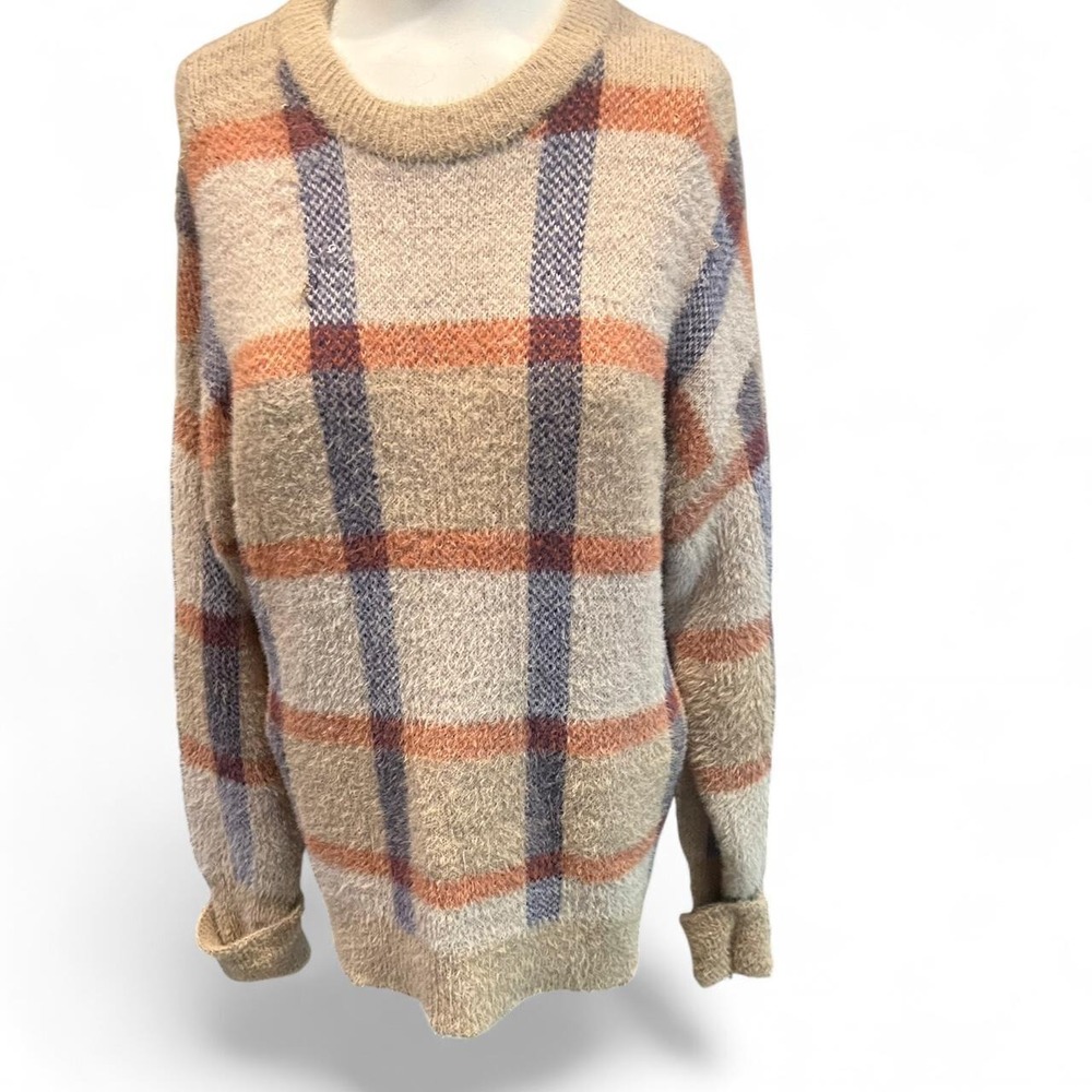 Tan and brown Zara sweater